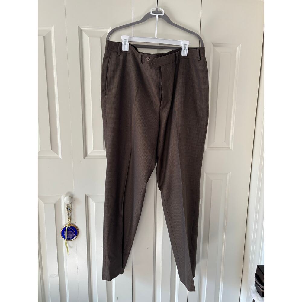 Lauren Ralph Lauren Brown Dress Pants Mens 42x32 Classic Flat Front Wool Blend - Picture 6 of 16